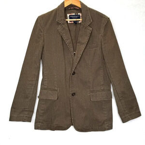 American Eagle Outfitters Vintage Eagle Brown Cotton Sport Jacket Sz XS Preppy